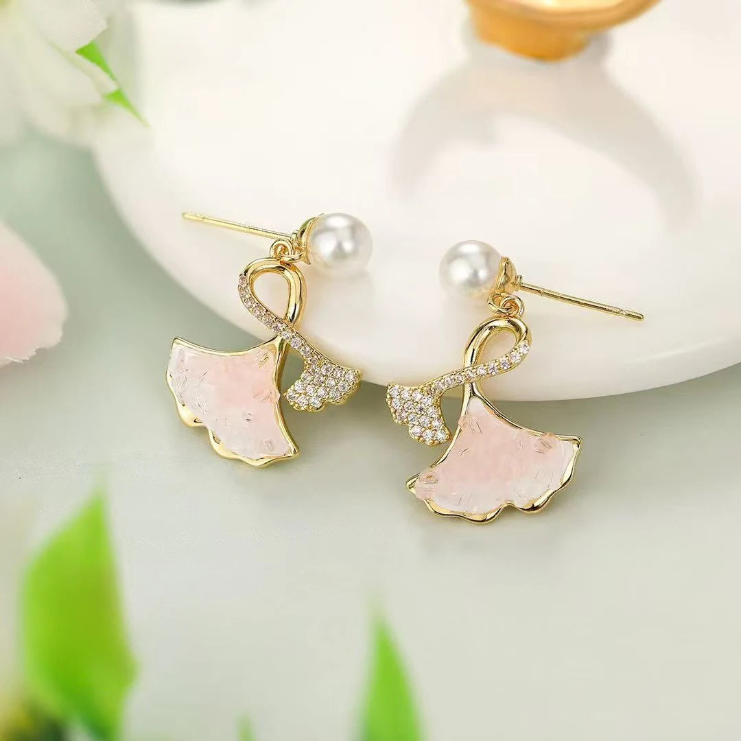 Women Imitation Pearl Bow Butterfly Decorative Drop Earring Fashion Graceful New Design Bulk Jewelry Accessory for Female Causal