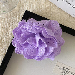 Solid Color Fashion Flower Hair Claw Clips for Girls Chic Trendy Elegant Haarspange for Women Ladies Hair Accessories Graceful