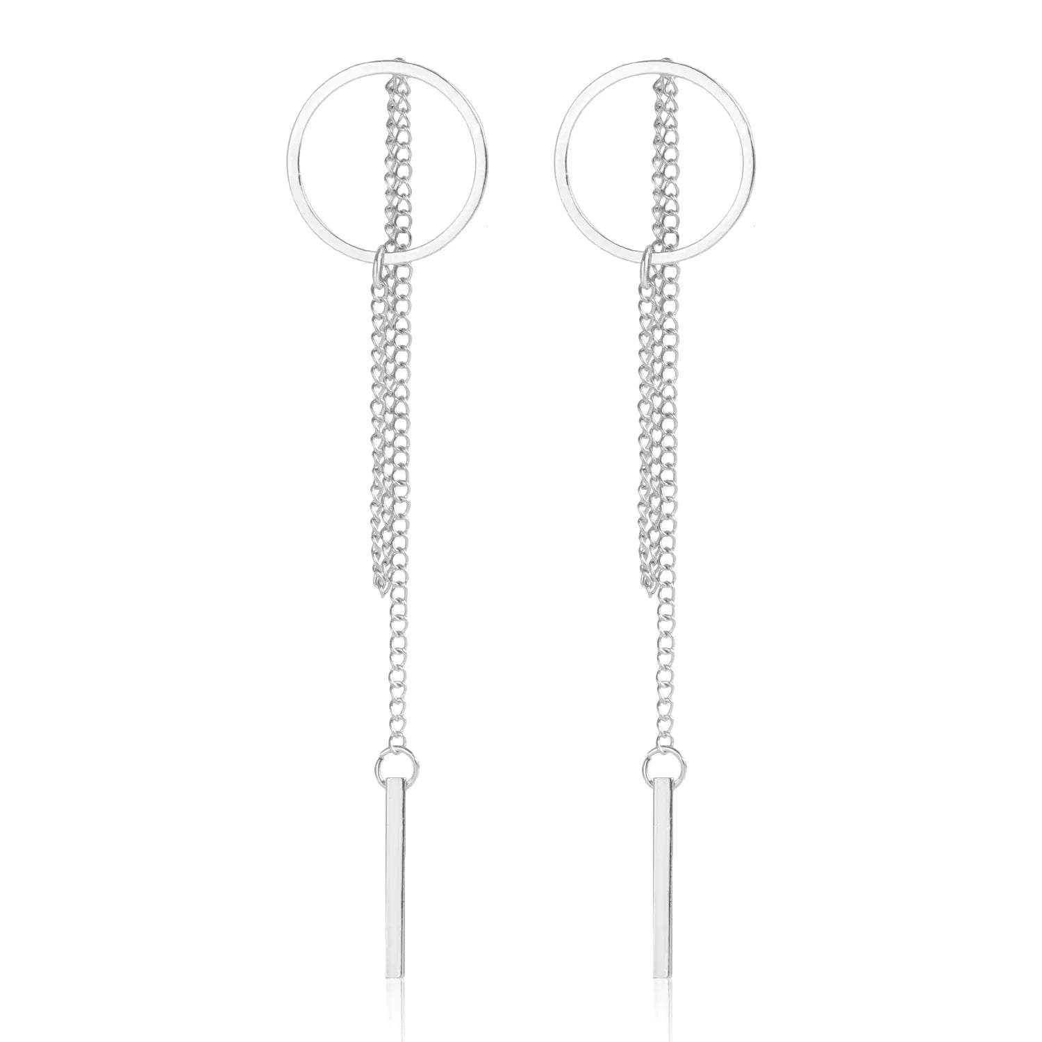 Fashion Simple Tassel Minimalistic Drop Earrings for Girls Hoop Art Deco Jewelry for Women Ladies Accessories Chinese Supplier