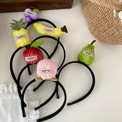 Sweet Creative Design Kids Fruits Headbands Alligator Clips Hairpins Accessories Sets Children's Fashion Stock Hairbands