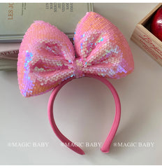 Sweet Fashion Glitter Exaggerated Bowknot Headband Cute Cartoon Hair Band Accessories for Baby Girls and Kids