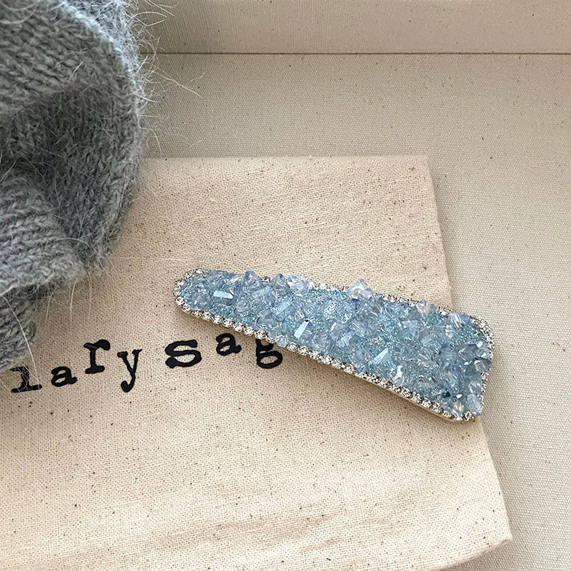 Women Fashion Solid Color Glitter Luxurious Hair Clips for Girls Elegant Sweet Snap Clips for Ladies Hair Accessories in Stock