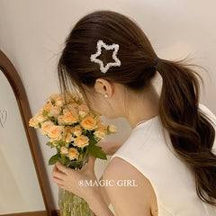Simple Star Glitter Lustrous Hair Clips for Girls Fashion Chic Elegant Snap Clips for Women Ladies Hair Accessories in Stock