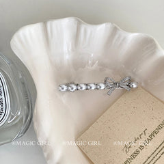 Sparkle Glitter Luxurious Hair Clips Chic Women's Alloy Barrettes Stylish Party Hair Accessories with Bowknot Design