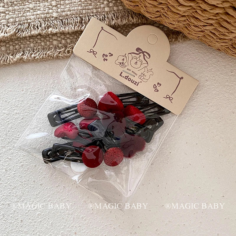 Fashion Heart Shaped Hair Clip for Baby Girls Cute Sweet Snap Clips for Kids Children Hair Accessories in Stock Chinese Supplier