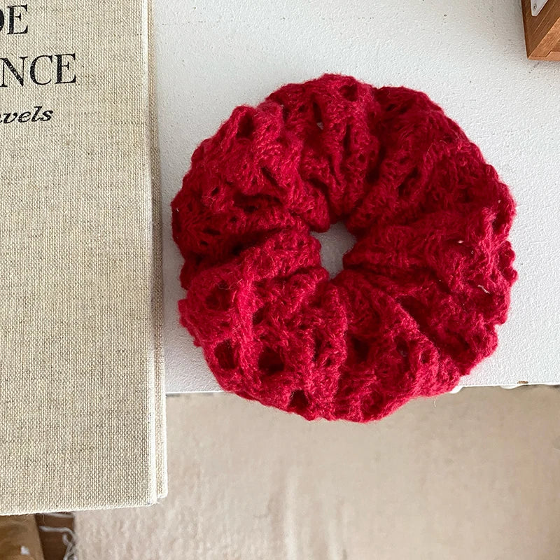 Fashion Trendy Solid Color Scrunchies for Girls Sweet Elegant Hair Ties for Women Ladies Hair Accessories Chinese Supplier