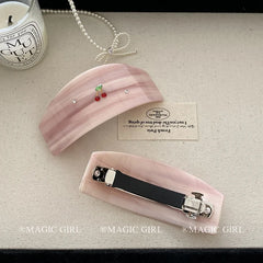 Girly Aesthetic Pink Small Barrette Clips Fashion Sweet Elegant Customized Bulk Order in Stock Hairpins Accessories for Women