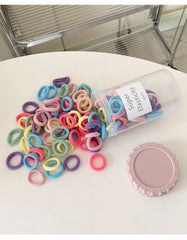 Simple Solid Color Mini Scrunchies for Baby Girls High Elastic Hair Ties for Kids Children Teens Hair Accessories in Stock