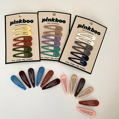 Elegant & Stylish Girls Hair Accessories Solid Color Minimalistic Alloy Snap Hair Clips for Women Casual Fashion Style