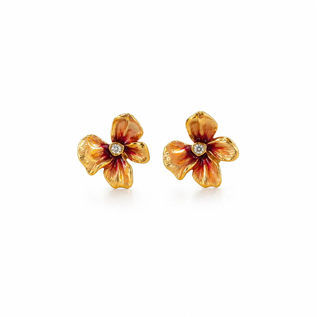 Fashion Flower Copper 18K Gold Freshwater Pearl Stud Earrings for Girls Sweet S925 Jewelry for Women Ladies Wholesale Bulk