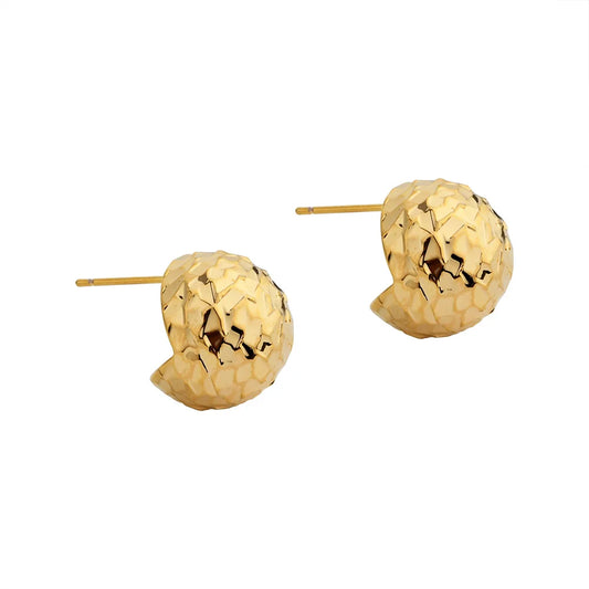 Women's Trendy Stud Earrings Copper Shine Sequins Heart Ball Earring Luxury Unique Elegant Earrings Fashion Jewelry Wholesale