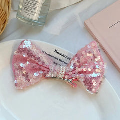Classic Solid Color Glitter Lustrous Hair Clips for Baby Girls Sweet Cute Bowknot Alligator for Kids Children Hair Accessories