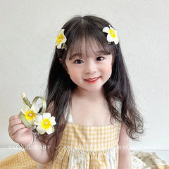 Sweet Cute Flower Hair Clips for Kids Teens Imitation Pearl Fashion Alligators Alloy Plastic Hair Accessories for Party Stock