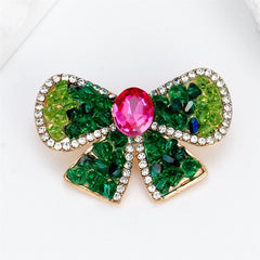 Fashion Glitter Classic Bowknot Sweet Brooches for Girls Trendy Elegant Dainty Pins Jewelry for Women Ladies Accessories Luxury