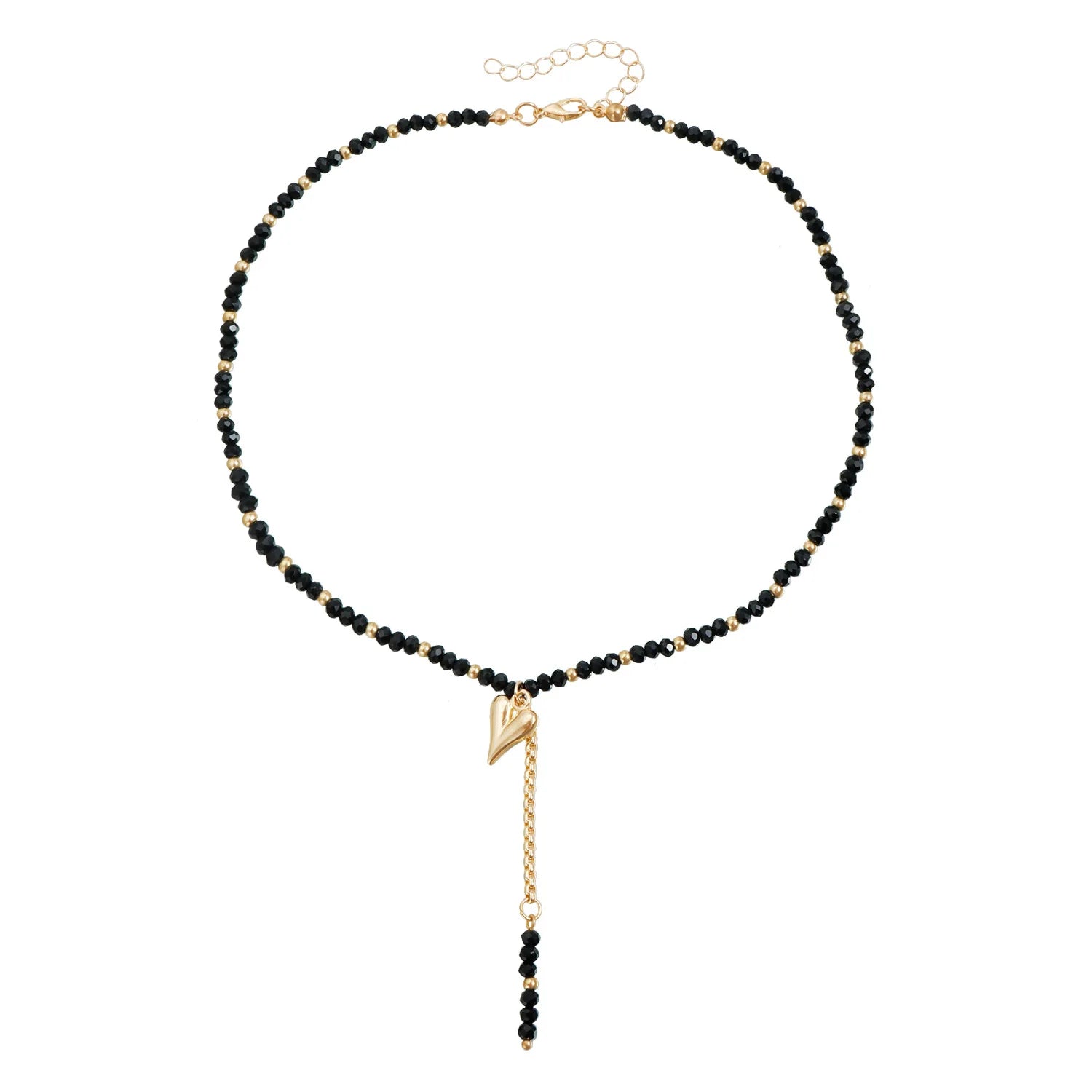 Fashion Trendy Beads Heart Shaped Necklaces for Girls Elegant Earring Jewelry Suits Sets for Women Ladies Accessories Wholesale