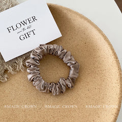 2025 Brand New Satin Hair Ties for Women Minimalistic Scrunchies Solid Color Casual Soft Hair Accessories Sweet for Girls Ladies