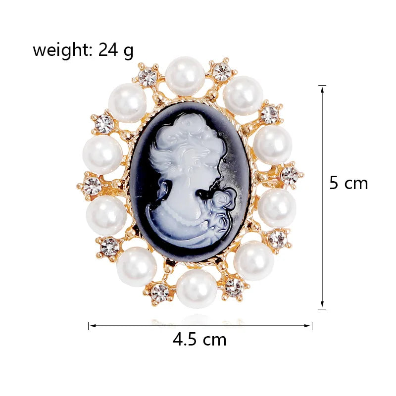 Victrotia Fashion Imitation Pearl Glitter Rhinestone Brooches for Girls Sweet Elegant Jewelry for Women Ladies Accessories