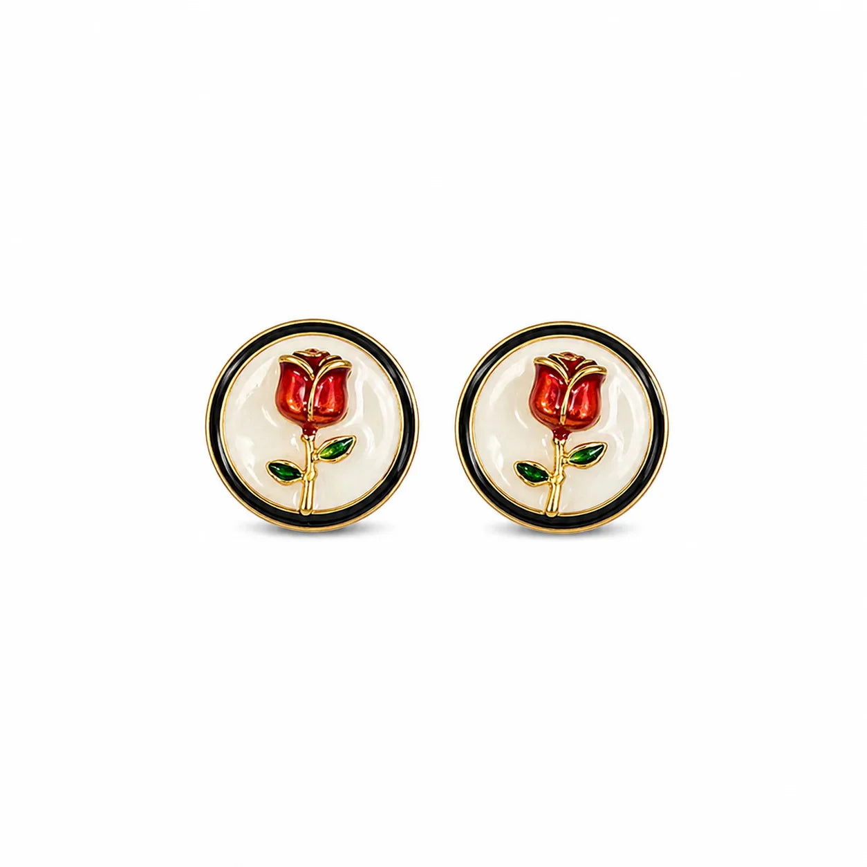 Fashion S925 Silver Flower Floral Rose Stud Earrings for Girls Trendy Simple Jewelry for Women Ladies Wholesale China Supplier