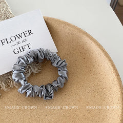2025 Brand New Satin Hair Ties for Women Minimalistic Scrunchies Solid Color Casual Soft Hair Accessories Sweet for Girls Ladies