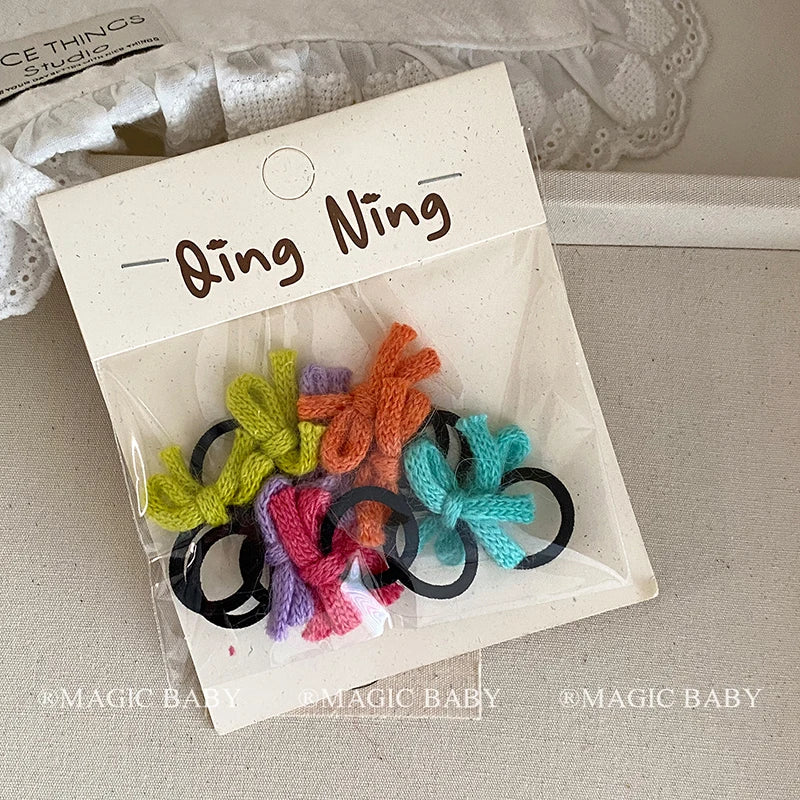 Classic Bowknot High Elastic Scrunchies for Baby Girls Fashion Hair Ties for Kids Children Hair Accessories Chinese Supplier