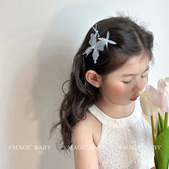 Sweet Cute Butterfly Hair Clips for Baby Girls Solid Color Luxurious Alligators for Kids Children Hair Accessories in Stock