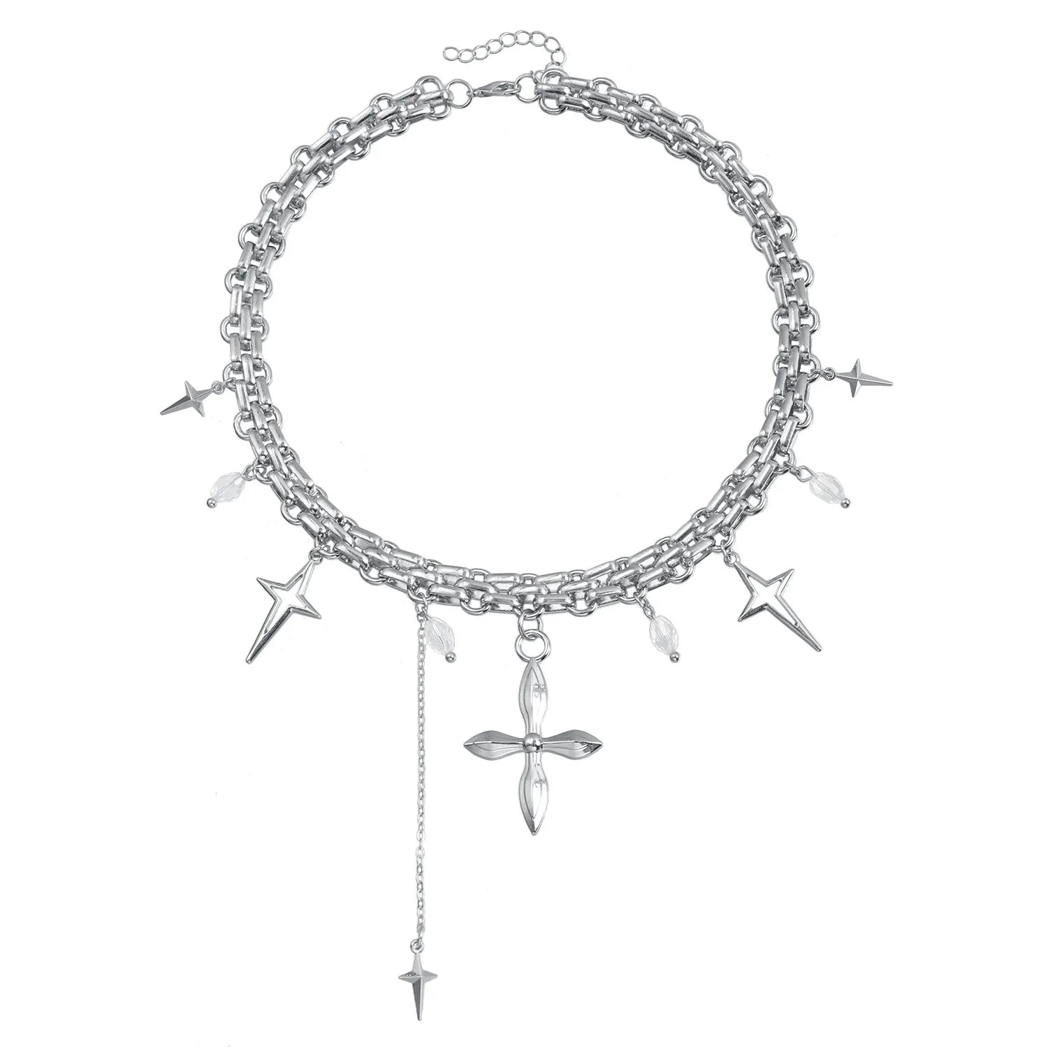 Fashion Simple Sweet Cross Necklaces for Girls Minimalistic Jewelry Suits Sets Bracelets for Women Ladies Accessories Wholesale