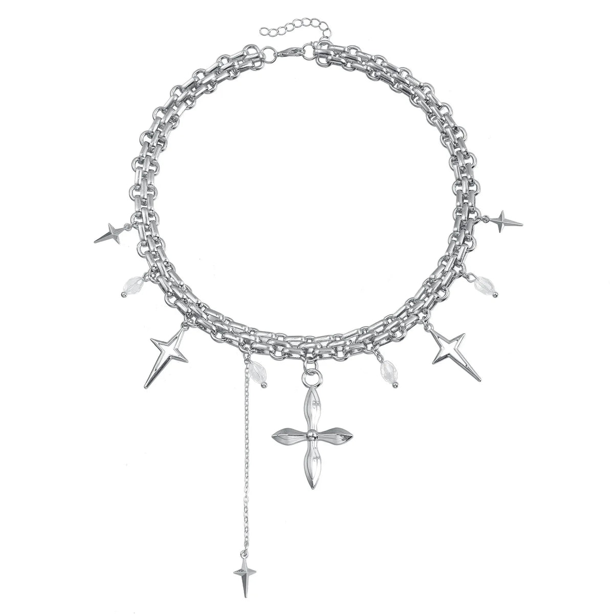 Fashion Simple Sweet Cross Necklaces for Girls Minimalistic Jewelry Suits Sets Bracelets for Women Ladies Accessories Wholesale