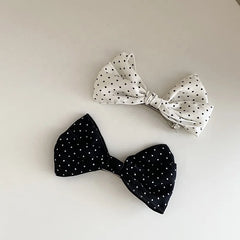 Classic Fashion Bowknot Polka Dot Hair Clips for Girls Cute Sweet Simple Barrettes for Women Ladies Hair Accessories in Stock