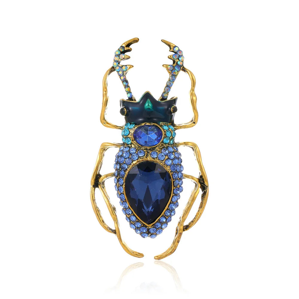 Fashion Insect Rhinestone Glitter Sparkle Brooches for Girls Elegant Trendy Luxury Jewelry for Women Lady Accessories Wholesale