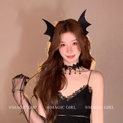 Hot Sale Gothic Devil Wings Hair Clip for Women Girls Side Barrettes Sweet Cool Style Halloween Hair Accessory Lolita Headwear
