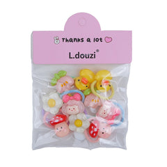 Mini Cute Sweet Scrunchies for Baby Girls Kawaii Fashion Trendy Stylish Hair Ties for Kids Children Hair Accessories Animals