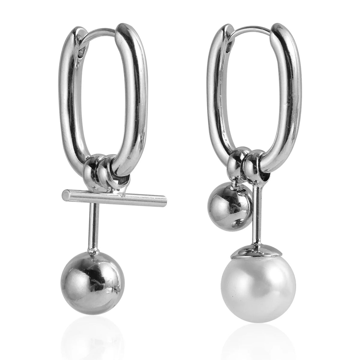 Fashion Simple Art Deco Trendy Drop Earrings for Girls Sweet Imitation Pearl Jewellry for Women Ladies Accessories Wholesale