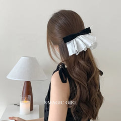 Classic Bowknot Sweet French Style Hair Clips for Girls Fashion Elegant Graceful Barrettes for Women Ladies Hair Accessories
