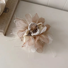 Fashion Sweet Exaggerated Princess Style Hair Claw Clips for Girls Elegant Flower Floral Claws for Women Ladies Hair Accessories