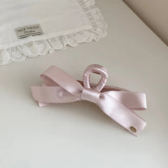 Simple Solid Color Classic Bowknot Hair Claw Clips for Girls Fashion Sweet Cute Hair Clutches for Women Ladies Hair Accessories