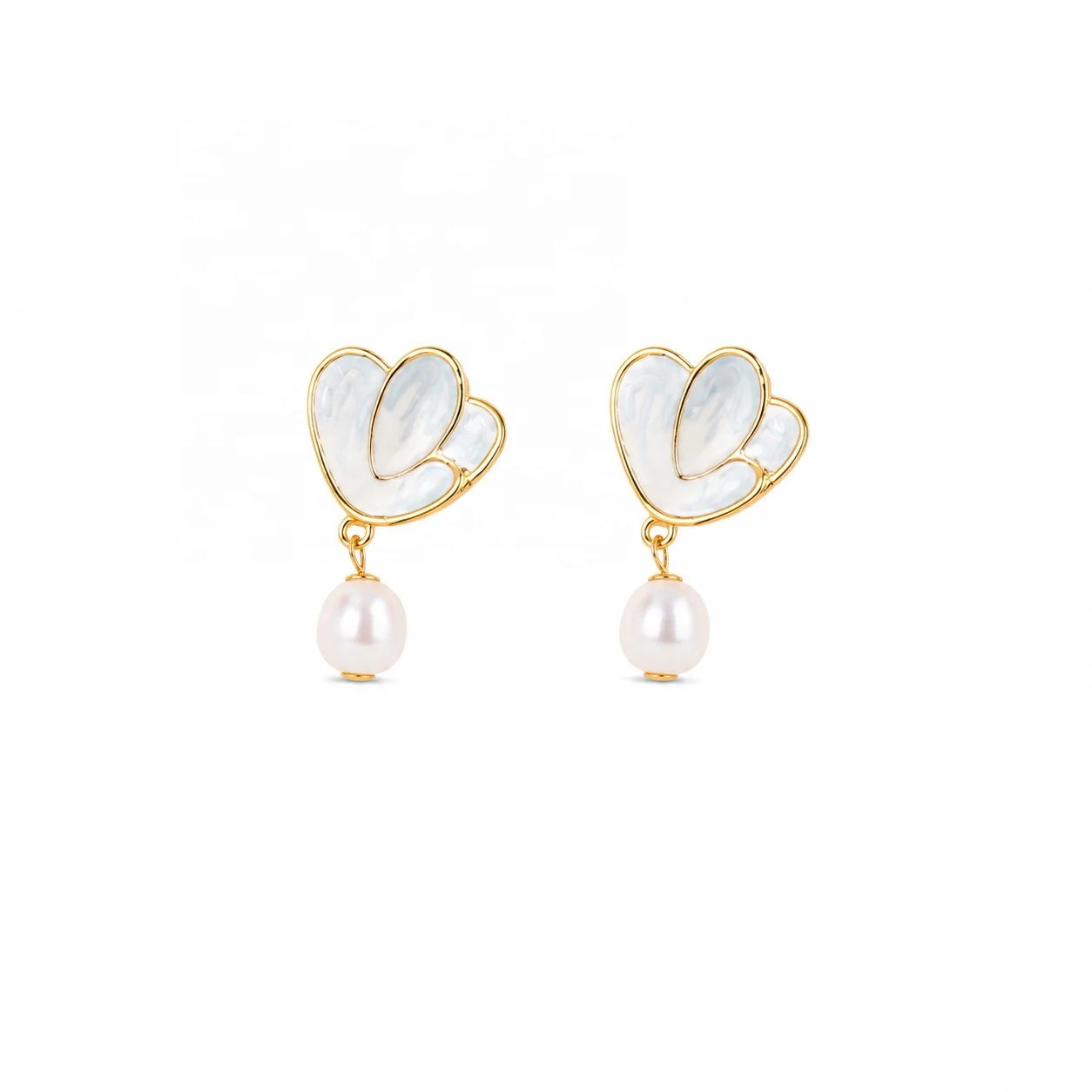 Women Blue Freshwater Pearl S925 Silver 18k Gold-plated Drop Earring Fashion Elegant Low MOQ in Stock Jewelry for Female Causal