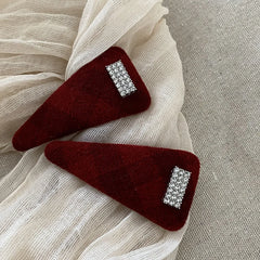 Glitter Elegant Luxury Solid Color Hair Clips for Girls Sweet French Style Snap Clips for Women Ladies Hair Accessories Chic