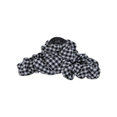 Wholesale Fashion Elegant Hair Claw Clips Hot Sale Black White Plaid Medium High Durable HairPins Accessories for Daily Fabric
