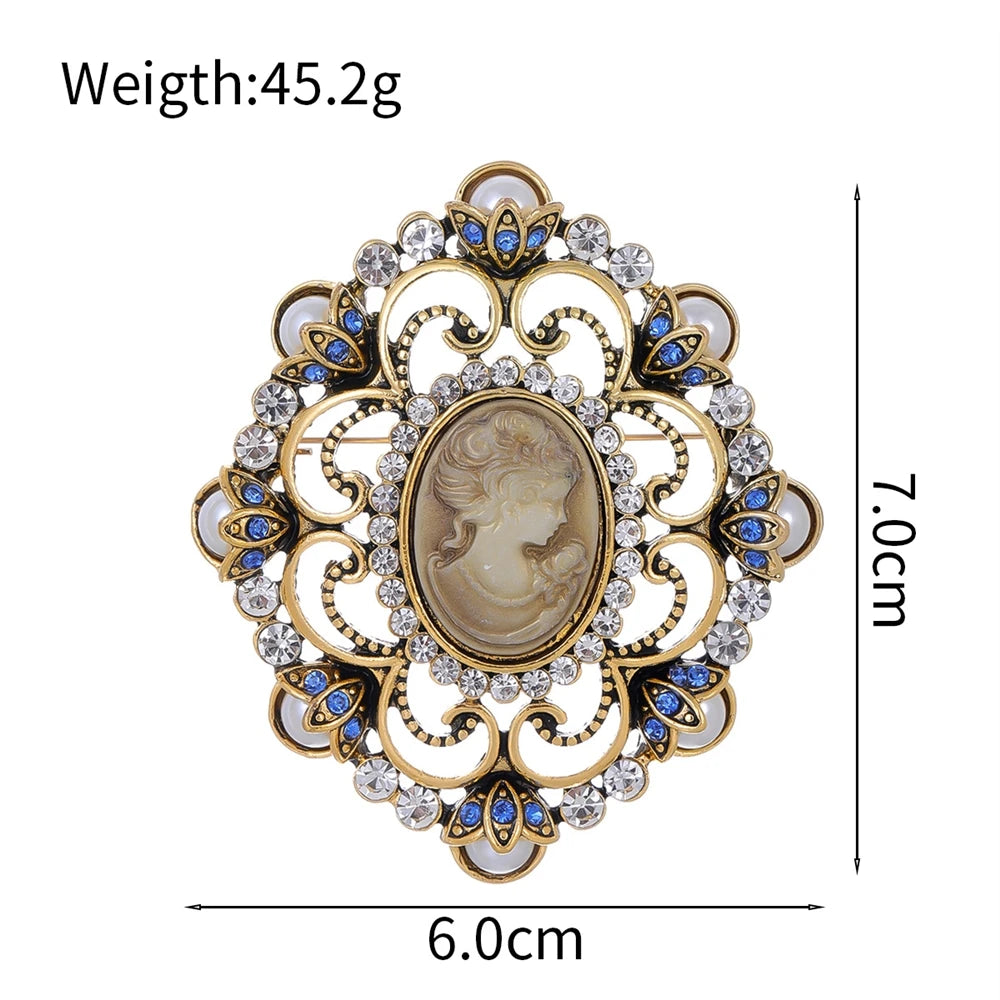Fashion Trendy Vintage Retro Luxury Brooches Elegant Graceful Classic Fine Jewelry for Women Ladies Accessories Chinese Supplier