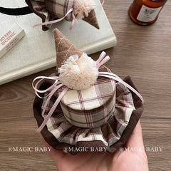Chic Plaid Birthday Cake Headband Chic Fashionable Sweet Hair Accessories for Baby Girls and Kids Chic