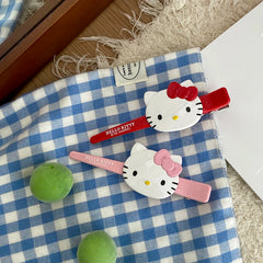 Hot Sale Cute Cat Pink Red Long Large Barrette Hair Claws Sweet Girly Aesthetic Fashion in Stock Hair Clips Accessories for Kid