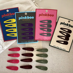 Women Solid Colored Small Snap Clips Trendy Simple Lightweight Customized Bulk Order in Stock Hairpins Accessories for Female