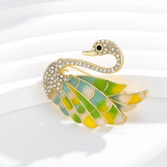 Fashion Sweet Swan Elegant Sweet Brooches for Girls Stylish Glamorous Charms Pins Jewelry for Women Ladies Accessories Wholesale