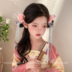 Sweet Flower Ribbon Cute Hair Clips for Baby Girls Vintage Chinese Style Alligators for Children Kids Hair Accessories in Stock
