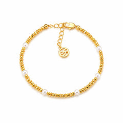 Ladies Glass Pearl 18k Gold-plated Simple Bracelet Fashion Dainty Charms Factory Price Low MOQ in Stock Jewelry for Women Daily