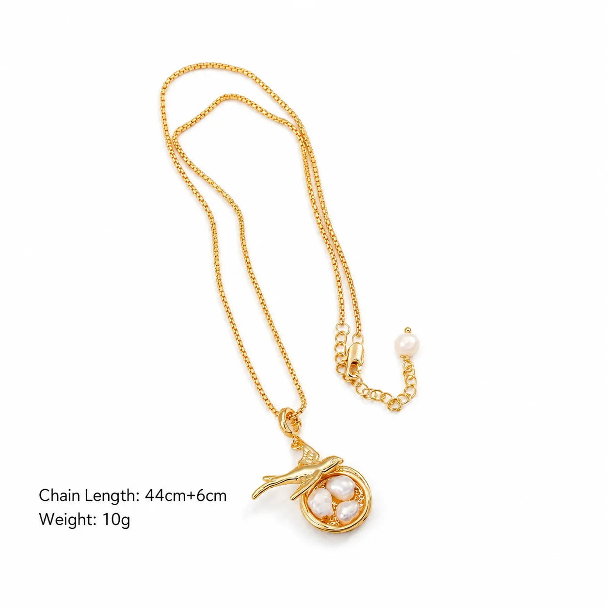 Women Gold 18k Gold-plated Freshwater Pearl Bird Necklace Earring Rings Factory Price Charms Fashion Jewelry Sets for Female