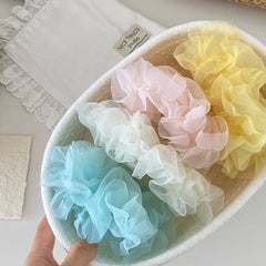 Hot Sale Women's Hair Ties Accessory Summer Spring Trendy Elegant Wholesale Stock Solid Color Lightweight Large Scrunchies