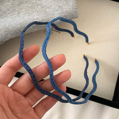 Elegant Blue Solid Color Head Band for Girls Thin Fashion Stylish Hair Band for Women Ladies Femme Chic Hair Accessories Classic