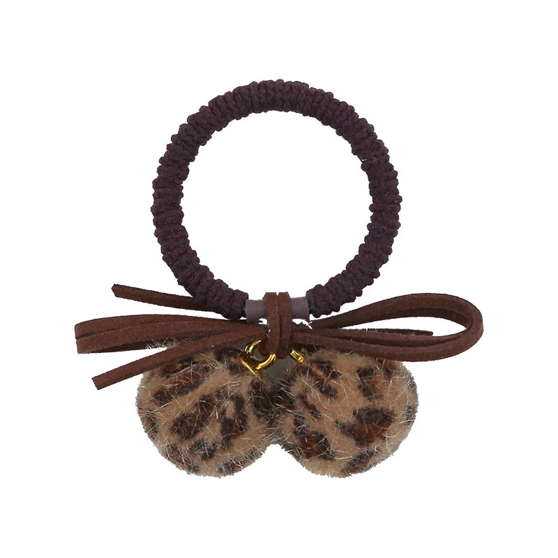 Fashion Trendy Bowknot Leopard Print Scrunchies for Baby Girls Cute Hair Ties for Kids Child Hair Accessories Chinese Supplier