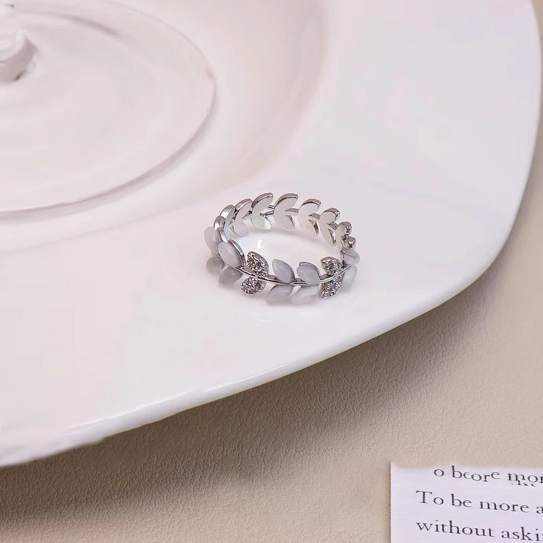 Sweet Heart Shape Glitter Rhinestone Rings for Girls Elegant Simple Minimalistic Jewelry for Women Ladies Accessories Chic